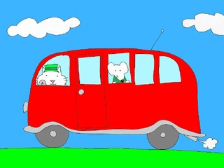 Grossomodo et le bus rouge