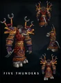 Tauren male wearing The Five Thunders