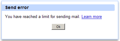 Gmail limit reached