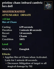 Chaos imbued cambric hex doll