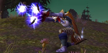Maj throwing a hadouke- er, I mean, Lightning Bolt.