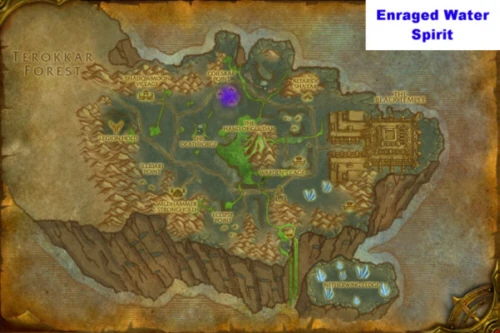 A good location to find Enraged Water Spirits