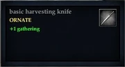 Basic harvesting knife