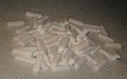 A picture of alprazolam (Xanax) "bars"