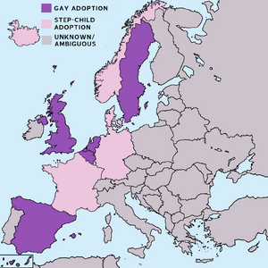 Gay Adoption Map Europe