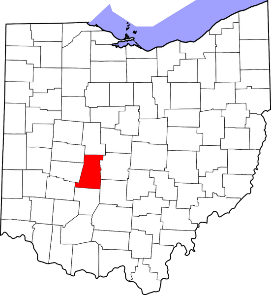 county map of ohio. Map of Ohio highlighting