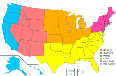 United States Administrative Divisions unnumbered