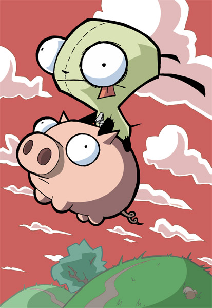 Gir With Piggy