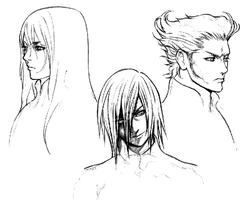Concept art of the trio.