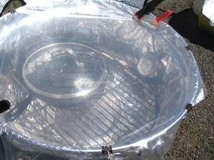 Kettle cooker top view