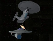 USS Excalibur attacking USS Discovery