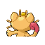 Imagen posterior de Meowth variocolor en la tercera generación
