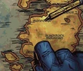 Gillijim's Isle and Island of Doctor Lapidis in WoW comic.gif
