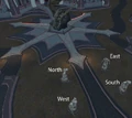 Guild hall amenity - freeport courtyard statues from above.jpg