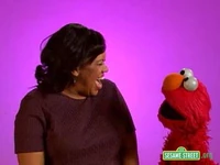 Backstage with Elmo - Chandra Wilson