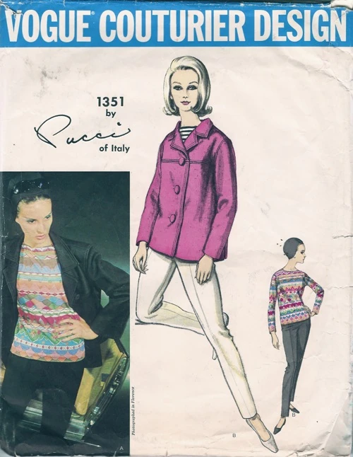 Vogue 1351 by Emilio Pucci 1960s pattern