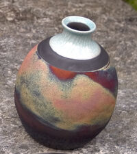 Western-raku-vase