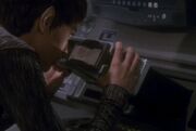 T'Pol using viewer