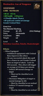 Destructive Axe of Vengence
