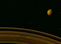 Saturn rings and Titan