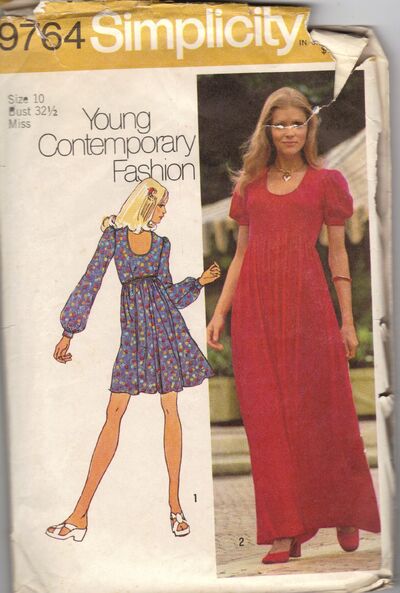Maxi Dress Sewing Pattern on Simplicity 9764   Vintage Sewing Patterns