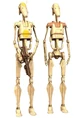OOM parancsnok droid(sárga) és OOM biztonsági droid (piros)