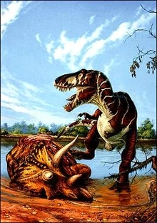T-rex eating