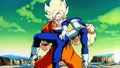 Goku holding Vegeta