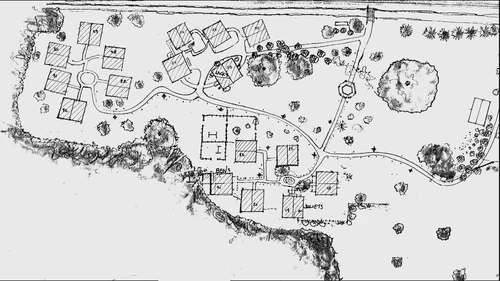 מפה של הצריפים