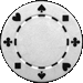 Standard 75x75 collect pokerchip white 01