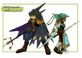 EarlyFFIX-Bahamut Dragoon and Leviathan Dragoon