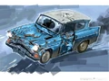 Disfigured Flying Ford Anglia (Concept Artwork for the HP2 movie) 01.JPG
