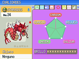 Características de concurso en un Gyarados