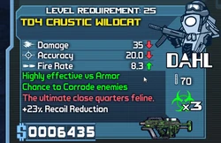 Dahl td4 caustic wildcat