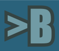 B logo blue