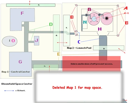 VB DD15 map Bloomfield Space Center flowchart