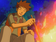 EP586 Brock preparando una fogata
