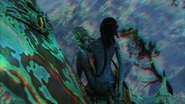 Neytiri riding her Ikran (red-cyan)