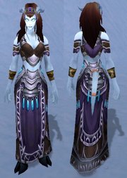 Robes of Mutation, Snow Background, Draenei Female