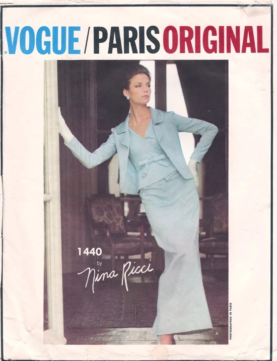 Vogue 1440 Nina Ricci evening dress and jacket pattern