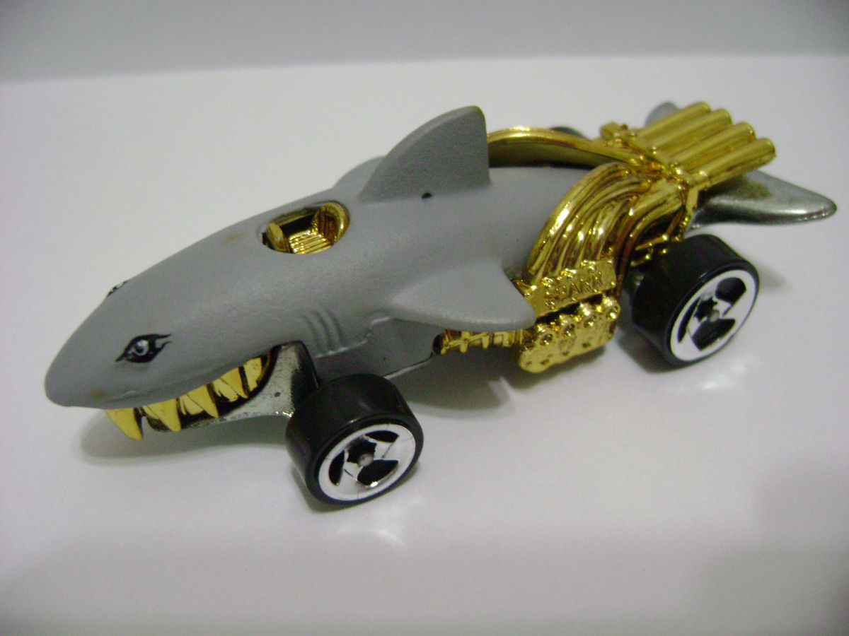 hot wheels boat with shark