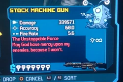 Stock Machine Gun