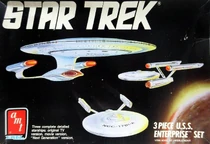 AMT Model kit 6618 3-piece USS Enterprise Set 1988