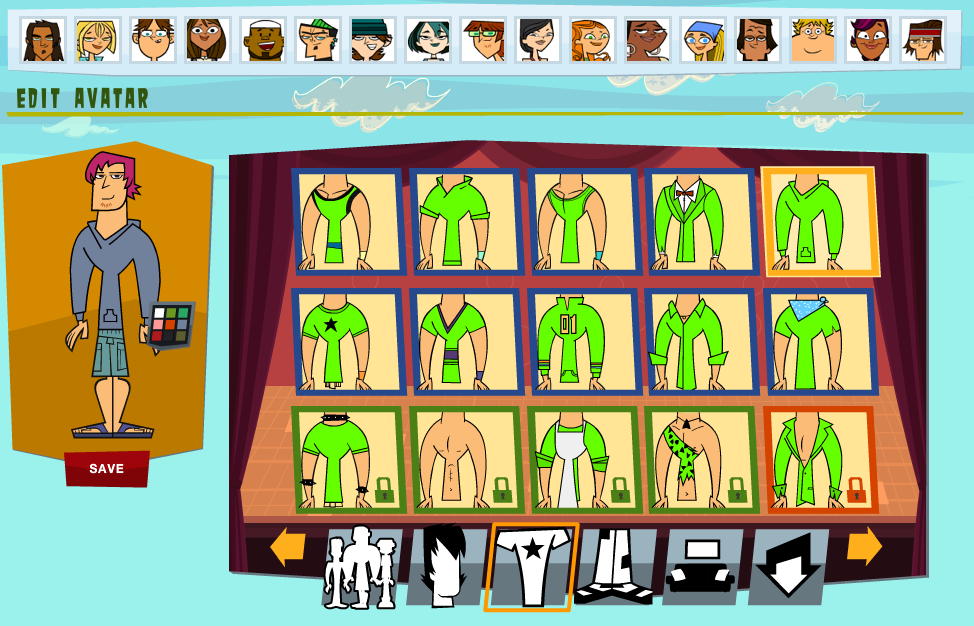 Total Drama Island Avatar Creator Game