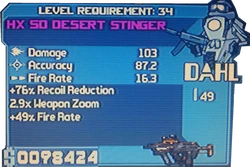 Hx 50 desert stinger