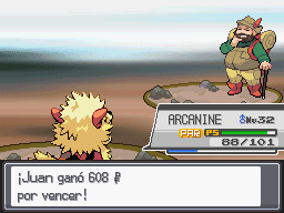 Ganando dinero tras un combate en HGSS