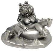 Pewter piggy inner tube