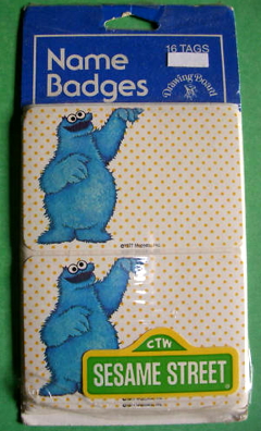 Sesame street name badges
