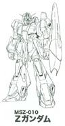 MSZ-010 Zeta Gundam Lineart