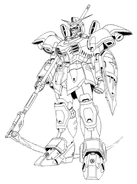 XXXG-01D Deathscythe Front View Lineart
